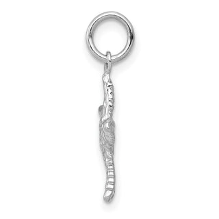 14k White Gold Polished 3-D Starfish Pendant