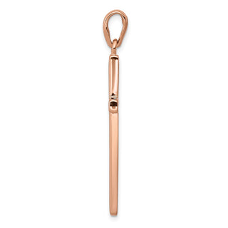 14k Rose Gold Cross Pendant K1159