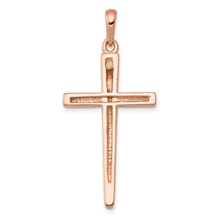 14k Rose Gold Cross Pendant K1159
