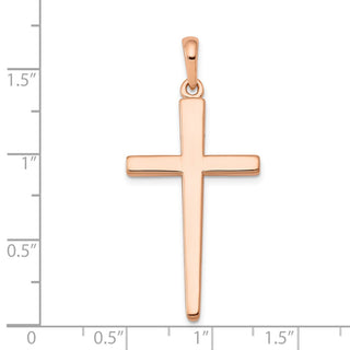 14k Rose Gold Cross Pendant K1159