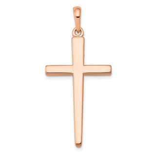 14k Rose Gold Cross Pendant K1159