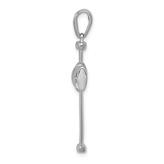 14k White Gold Latin Cross Pendant K1186