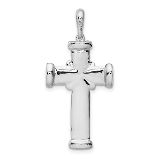 14k White Gold Latin Cross Pendant K1186