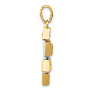 14k Yellow and White Gold Star Of David Pendant K1289