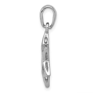 14k White Gold Star Of David Pendant K1293