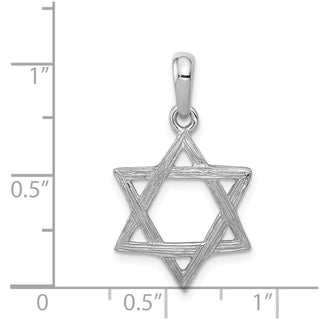 14k White Gold Star Of David Pendant K1293