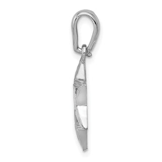14k White Gold Star Of David Pendant K1295