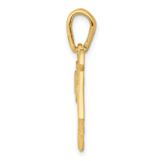 14k Yellow Gold Filigree Chai Pendant K1298