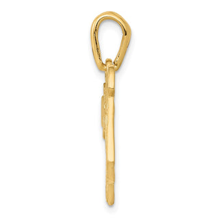 14k Yellow Gold Filigree Chai Pendant K1298