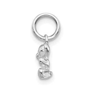 14K White Gold Teddy Bear Charm