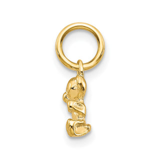 14k Yellow Gold Polished Teddy Bear Charm