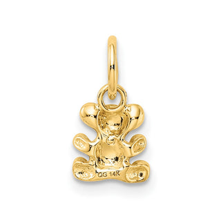 14k Yellow Gold Polished Teddy Bear Charm
