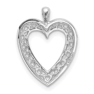 14k White Gold Cut-Out Heart Pendant K1631