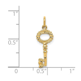 14k Yellow Gold Polished Key Pendant K1668