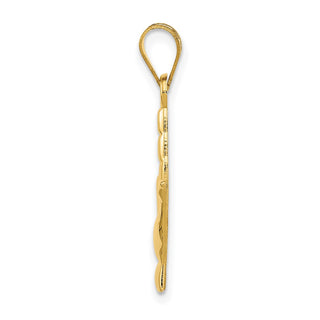 14k Yellow Gold Polished I Love You Hand/Sign Language Pendant