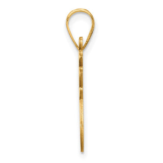 14k Yellow Gold Enameled Reindeer Pendant