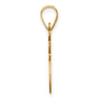 14k Yellow Gold Enameled Reindeer Pendant