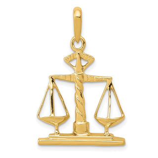 14k Yellow Gold Scales Of Justice Pendant