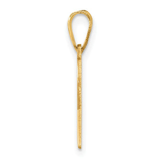 14k Yellow Gold Small Yellow Enameled Awareness Ribbon Charm