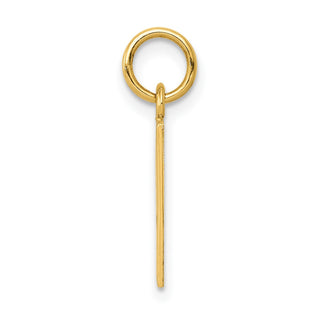 14k Yellow Gold Enameled Ace Of Spades Card Charm
