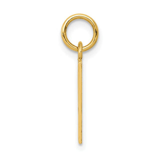 14k Yellow Gold Enameled Ace Of Spades Card Charm