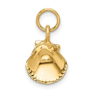 14k Yellow Gold Seashell Pendant K1900