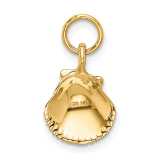 14k Yellow Gold Seashell Pendant K1900