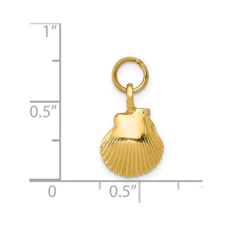 14k Yellow Gold Seashell Pendant K1900
