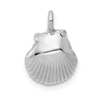 14K White Gold Seashell Pendant