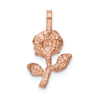 14k Rose Gold Rose Charm
