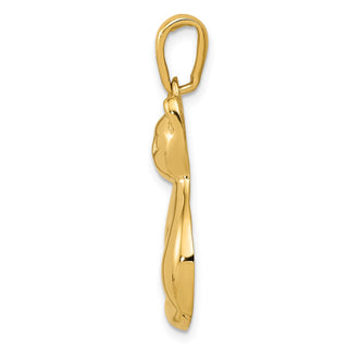 14k Yellow Gold Cat Pendant K1989