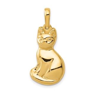 14k Yellow Gold Cat Pendant K1989