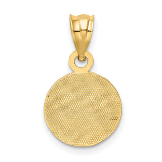 14k Yellow Gold Enameled Soccer Ball Pendant K2088