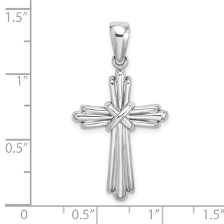 14k White Gold Polished Cross Pendant K2172W