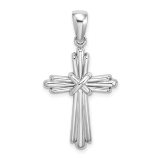 14k White Gold Polished Cross Pendant K2172W