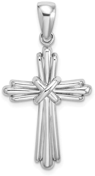 14k White Gold Polished Cross Pendant K2172W