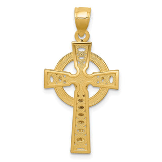 14k Yellow and White Gold Iona Crucifix Pendant K2192
