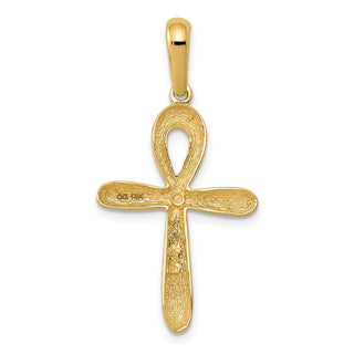 14k Yellow Gold Ankh Cross Pendant K2277
