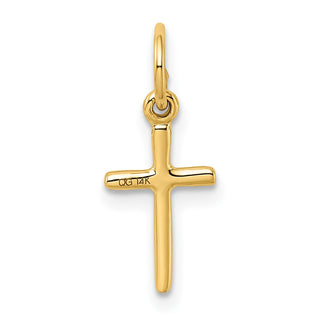 14K Yellow Gold Small Cross Charm K2280