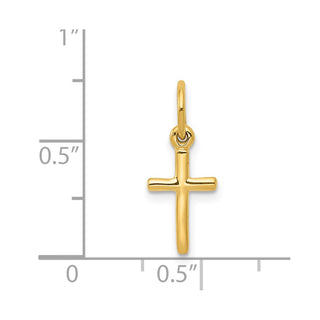 14K Yellow Gold Small Cross Charm K2280