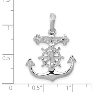 14k White Gold Mariners Cross Pendant K2290