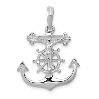 14k White Gold Mariners Cross Pendant K2290