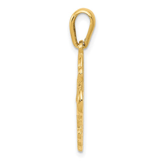 14k Yellow Gold Four Way Medal Pendant