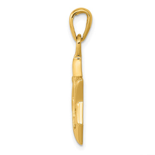 14k Yellow Gold Star Of David Pendant K2298
