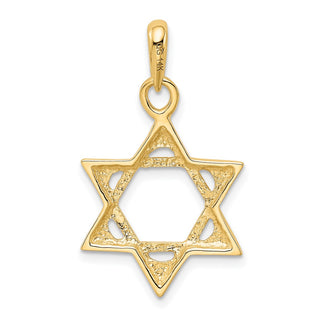 14k Yellow Gold Star Of David Pendant K2298