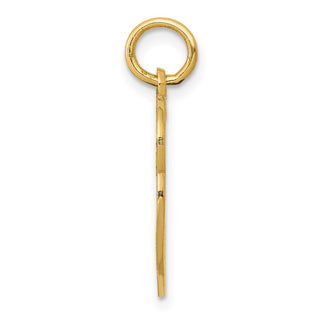 14k Yellow Gold Polished Double Heart Charm K2548