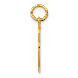 14k Yellow Gold Polished Double Heart Charm K2548