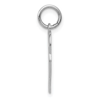14k White Gold Double Heart Charm K2549