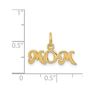 14k Yellow Gold Mom Charm K2630