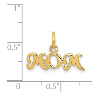 14k Yellow Gold Mom Charm K2630